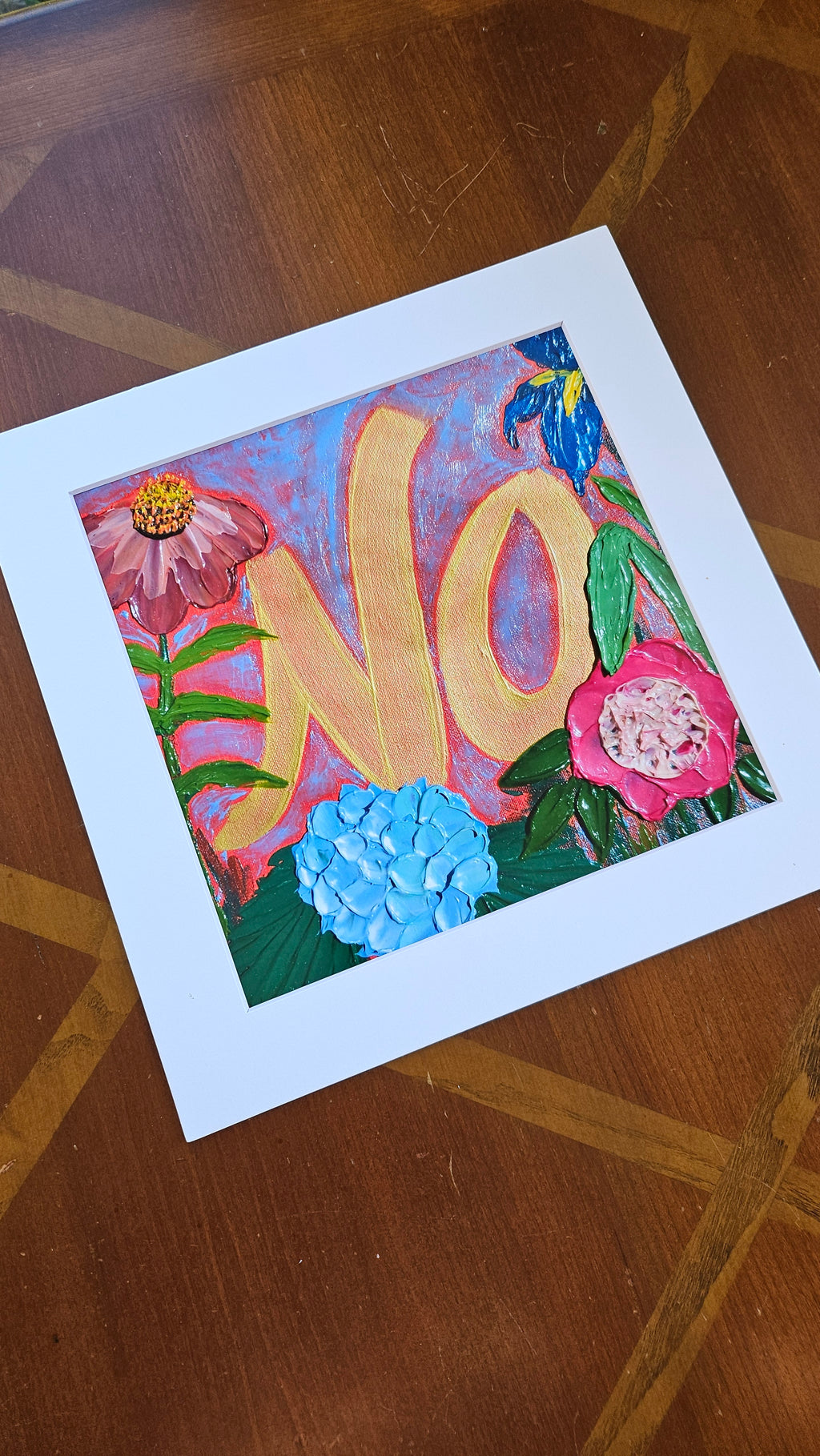 Print of the painting "No work, no school, no shopping"