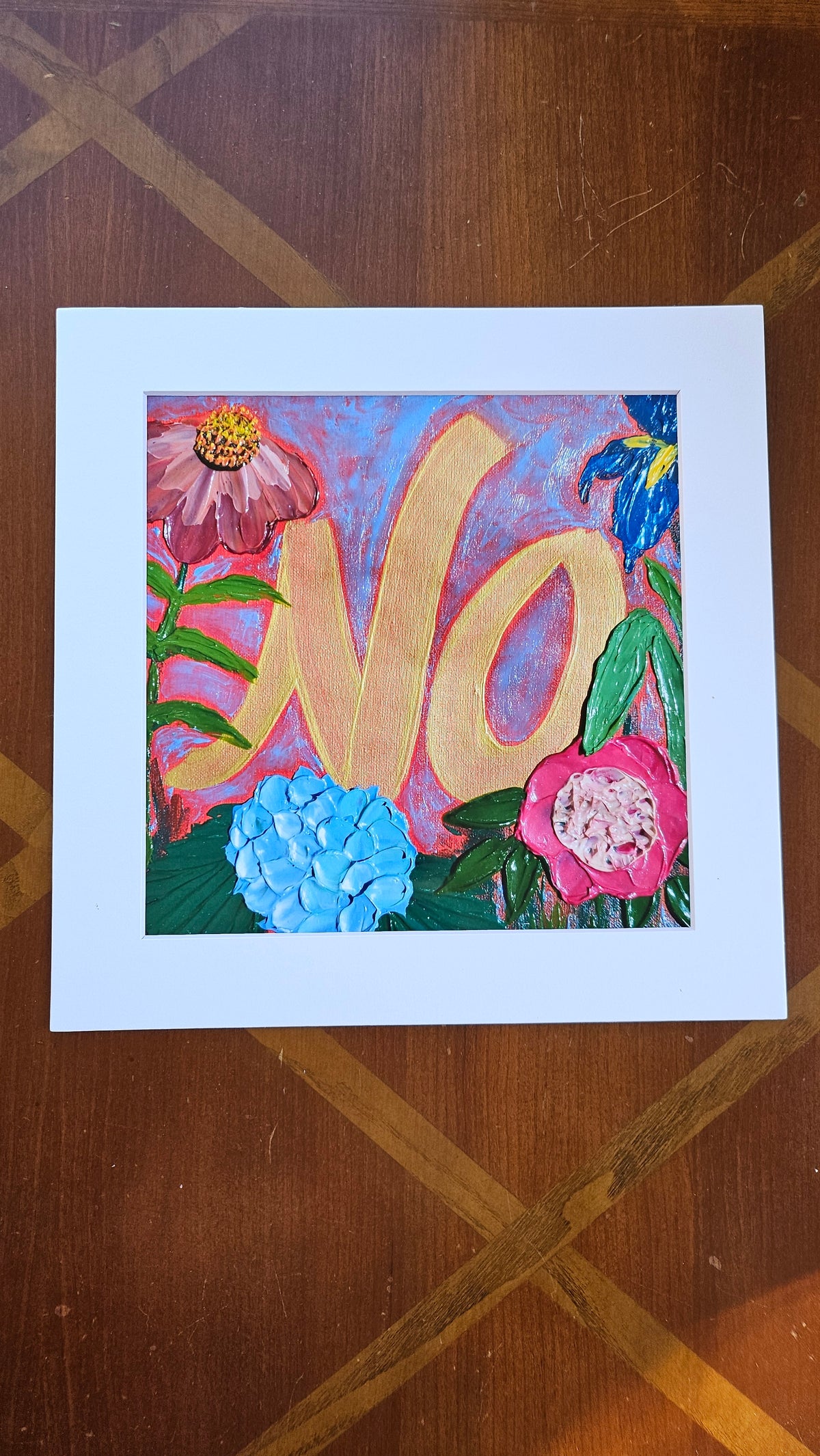 Print of the painting "No work, no school, no shopping"
