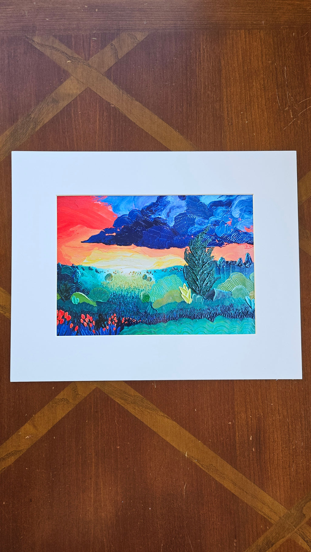 Print of painting, "Thunderhead Field"
