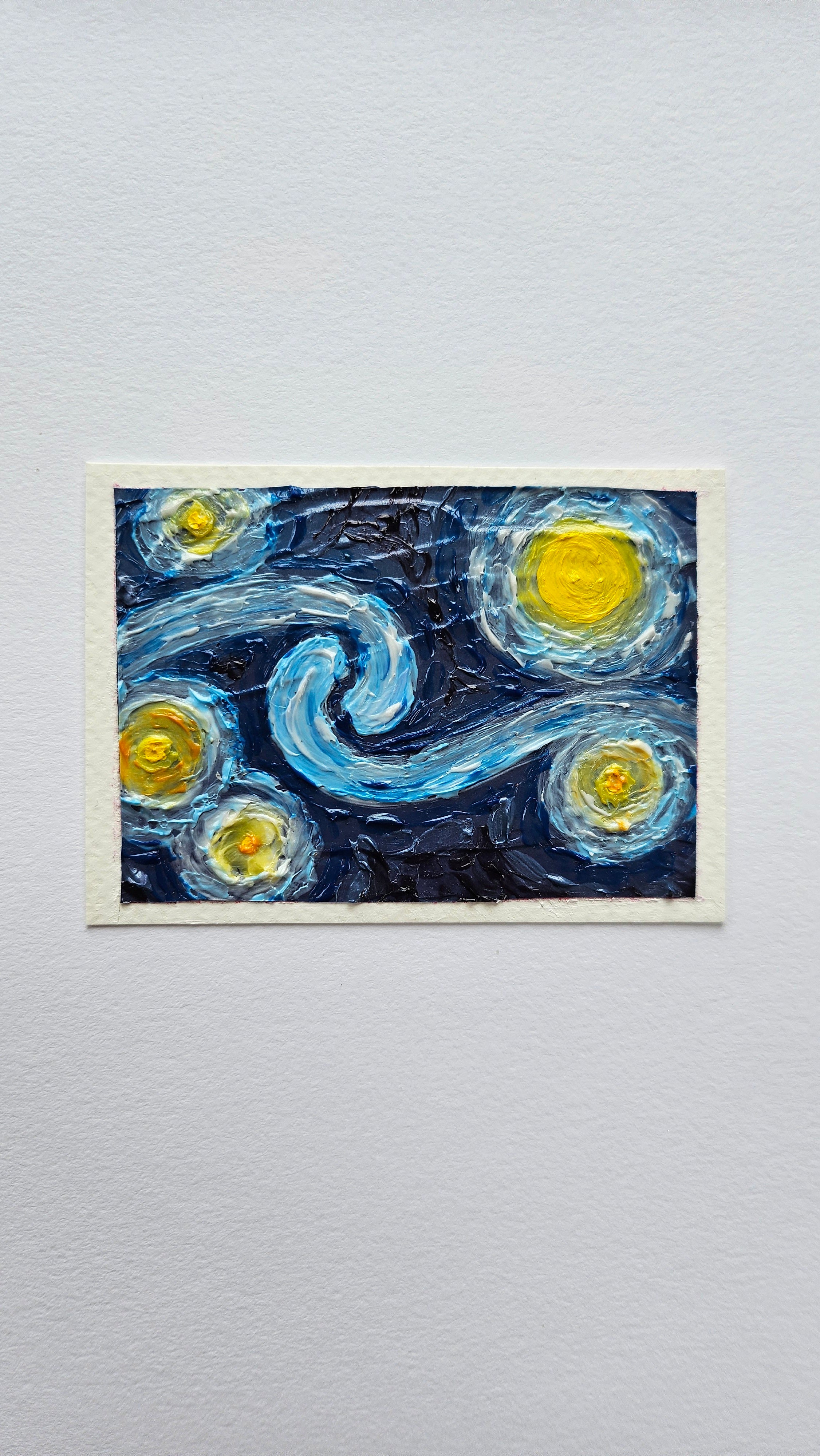 Mini painting of a starry night