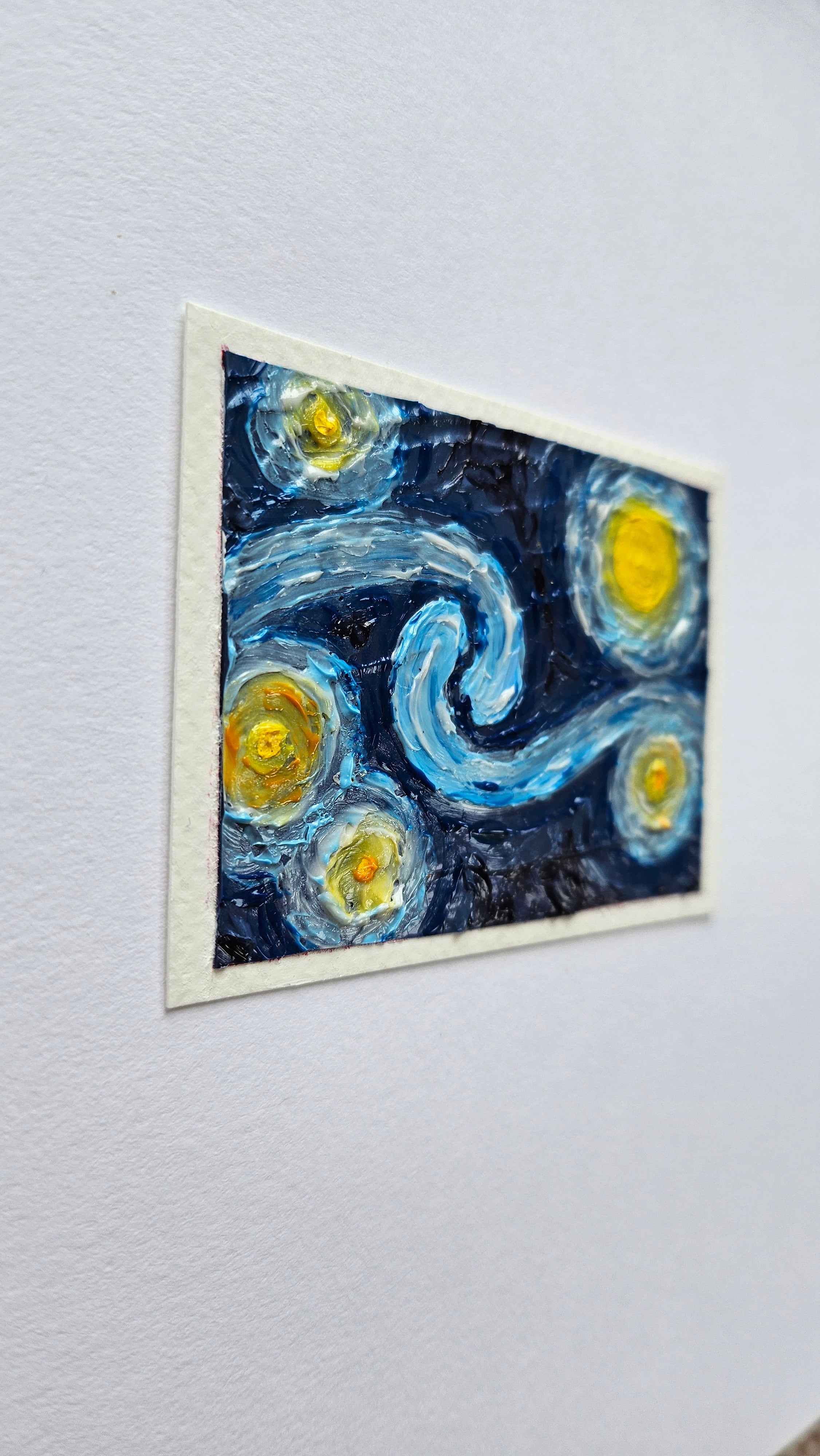 Mini painting of a starry night