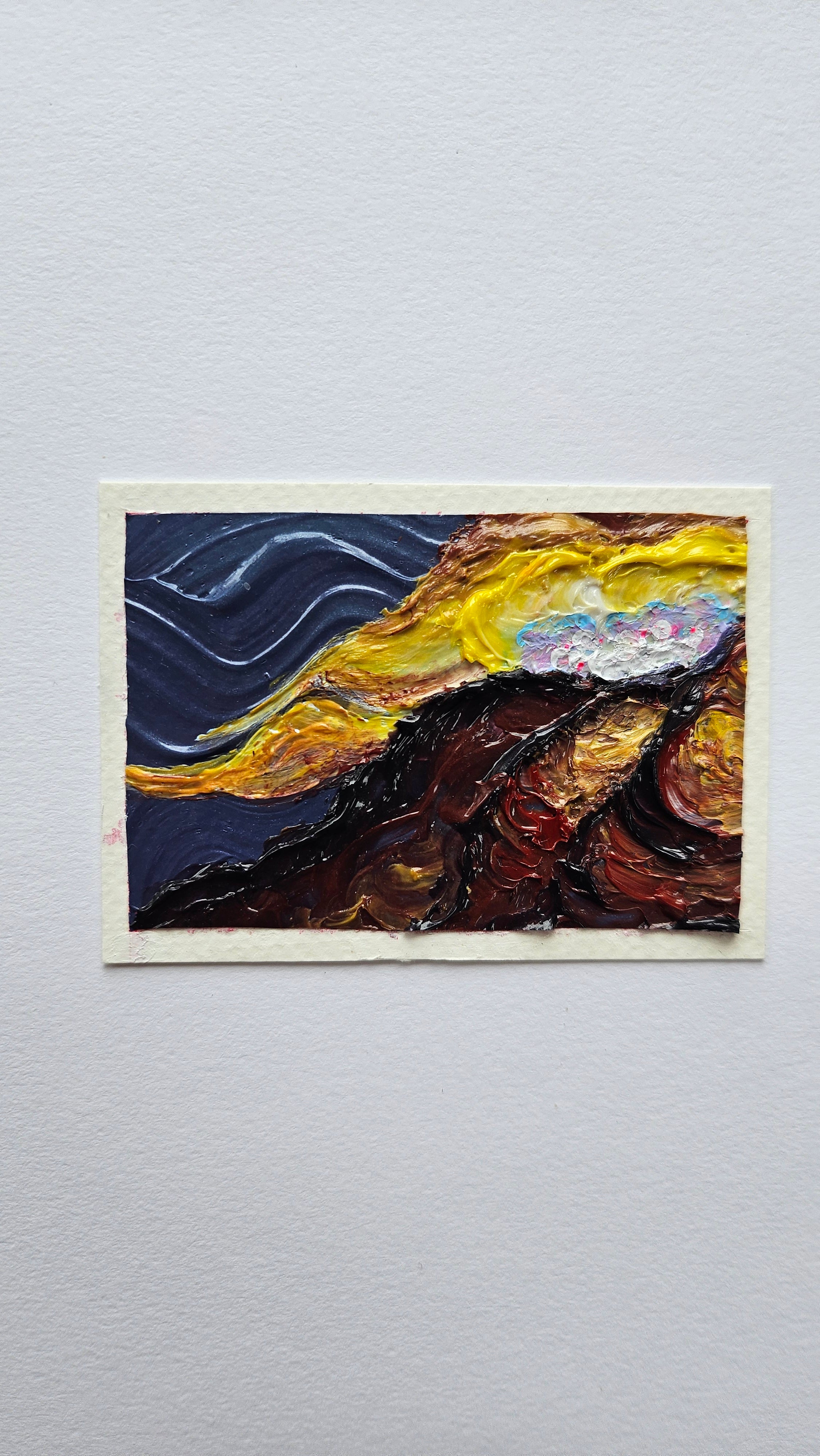 Mini painting of a thunderhead detail